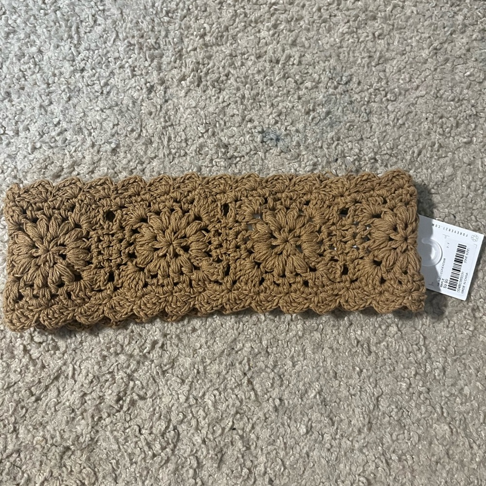 Floral knit headband